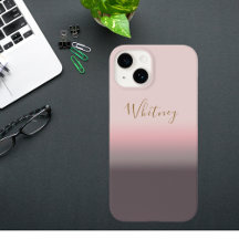 Modern Pink Gradient Custom Name Monogram