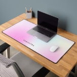Modern Pink Gradient Monogram Name Desk Mat<br><div class="desc">Modern Pink Gradient Monogram Name</div>