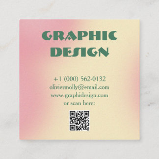 Modern Pink & Green Gradient Business Card