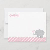Modern Pink Grey Elephant Baby Shower
