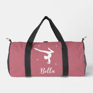 Modern Pink Gymnastics Dance Fitness Duffle Bag
