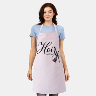 Modern Pink Hair Stylist Apron