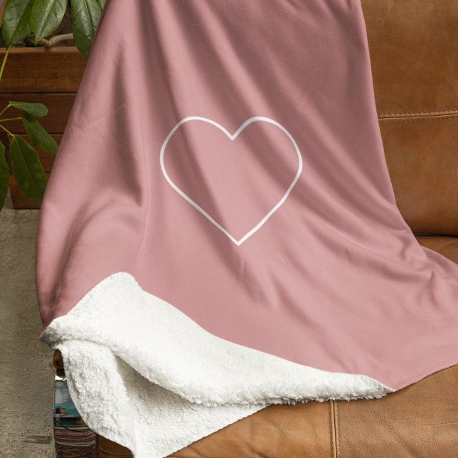 Modern Pink Heart Blanket | Minimalist (Creator Uploaded)