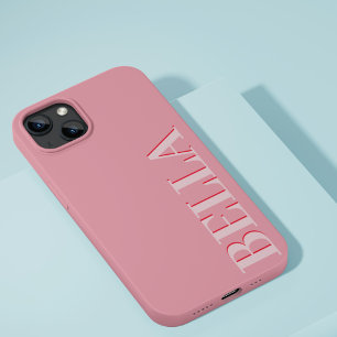 Modern Pink initial minimal contemporary Case-Mate iPhone 14 Case