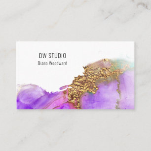 Modern Pink Ink Business Card