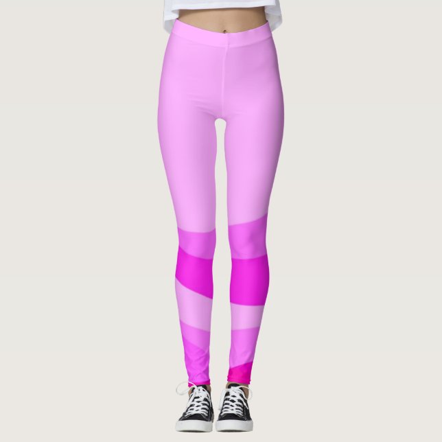 Modern Pink Leggings. Leggings (Front)