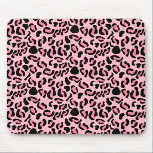 Modern Pink Leopard Pattern Animal Mouse Pad