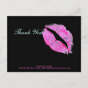 modern pink lips Makeup Artist cosmetologist Postcard