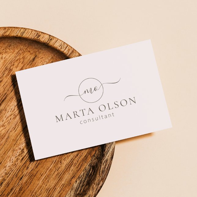 Modern pink, logo Business Card (Creator Uploaded)