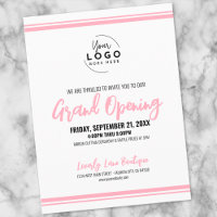 Modern Pink Logo Business Grand Opening