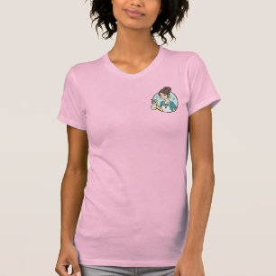 Modern Pink Maid Logo Cleaning Services T-Shirt