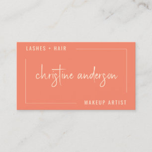 Modern Pink Makeup Artist Beauty Professional Business Card