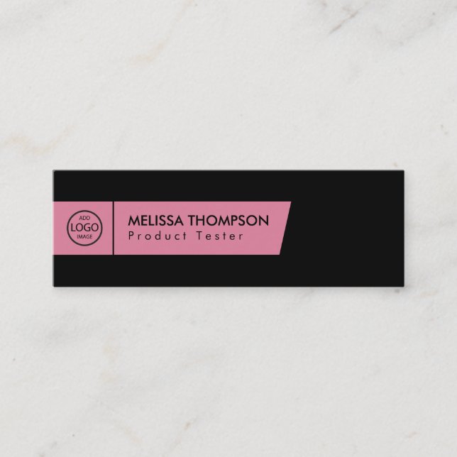 Modern | (Pink) Mini Business Card (Front)