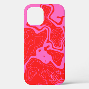 Modern Pink  Monogram Case-Mate iPhone Case