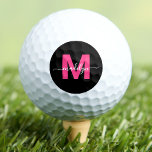 Modern Pink Monogram Name Initials Personalised Golf Balls<br><div class="desc">Custom Create Your Own Girly Modern Pink Monogram Name Initials Personalised Golf Balls. These stylish, feminine golf balls bring a touch of flair to the green, featuring a vibrant magenta hot pink initial paired with a flowing white script name for a beautifully personalised look. Perfect for the lady golfer who...</div>