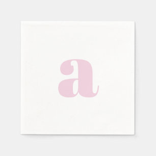 Modern Pink Monogram Napkins