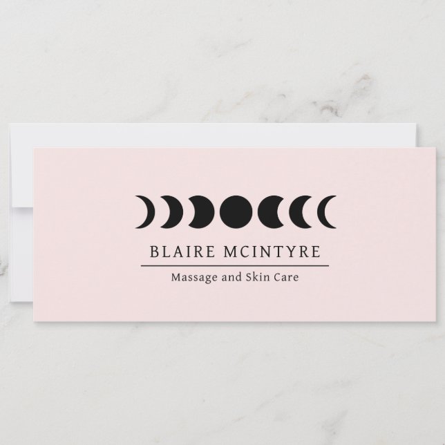 Modern Pink Moon Phases Elegant Gift Certificate (Front)