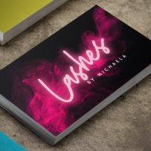 Modern Pink Neon & Smoke Lashes/Eyelash Extensions