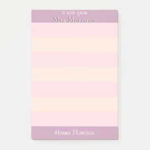 Modern Pink Office School Teacher Mum Student Post-it Notes