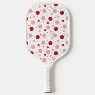 Modern Pink Ombre Polka Dots Pickleball Paddle
