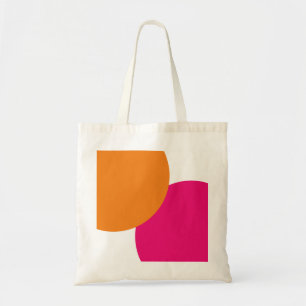 Modern Pink & Orange Abstract Tote Bag