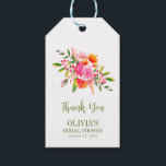 Modern Pink Orange Floral Bridal Shower Custom Gift Tags<br><div class="desc">Modern Pink and Orange Watercolor Floral Simple Bridal Shower Custom Thank You Gift Tags</div>