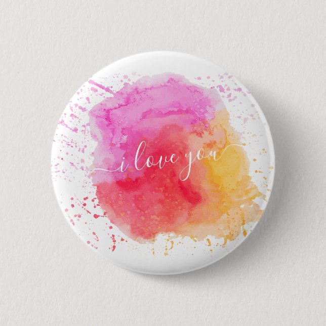 Modern Pink Paint 6 Cm Round Badge (Front)