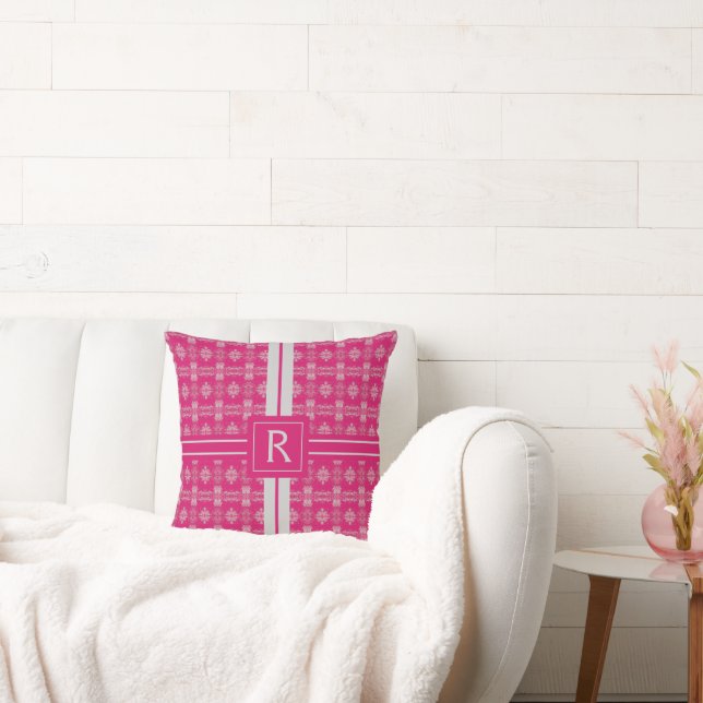 Modern Pink Pattern Cushion (Couch)