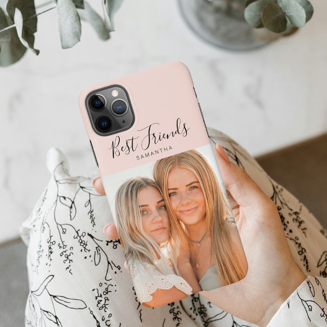 Modern Pink |  Personal Photo Best Friends Gift iP iPhone Case (Creator Uploaded)