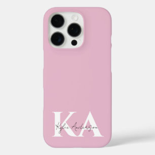 Modern Pink Personalised Monogram Name -  iPhone 16 Pro Case