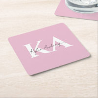 Modern Pink Personalised Monogram Name -