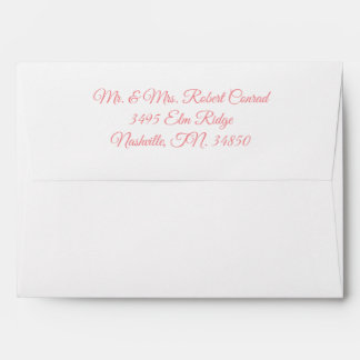 Modern Pink Personalised Simple Wedding Envelope