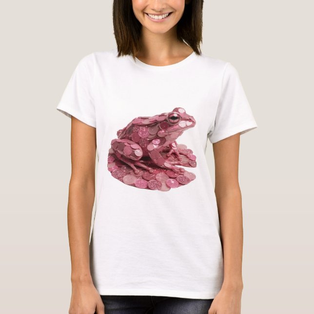 Modern Pink PINK FROG Design T-Shirt (Front)