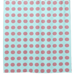 Modern Pink Polka Dot Pattern Shower Curtain