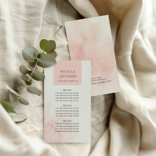 Modern Pink Pricing or Services Rack Card