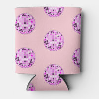 Modern Pink Purple Disco Ball Pattern Pastel Pink