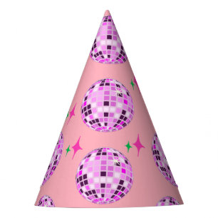 Modern Pink Purple Disco Ball Pink Party    Hat