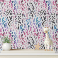 Modern Pink Purple Leopard Print Girly Pattern