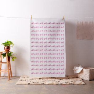 Modern Pink Purple Vintage Bicycle Fabric