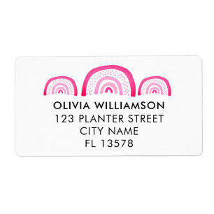 Modern Pink Rainbow address