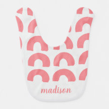 Modern Pink Rainbow Grey Adorable Simple Custom