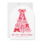 Modern Pink Red Bow Merry Christmas Holiday Card