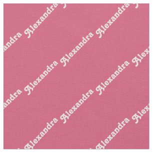 Modern Pink Retro Personalised Fabric