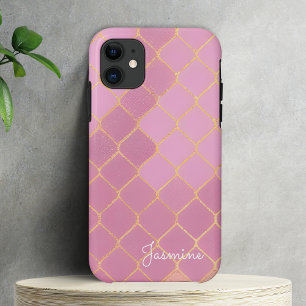 Modern Pink Rose Gold Case-Mate iPhone Case
