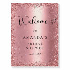 Modern Pink-Rose-Gold Glitter Bridal Shower