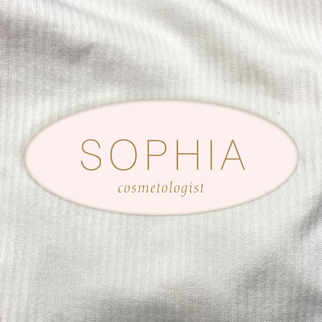 Modern Pink Salon Spa Name Tag (Creator Uploaded)