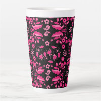 Modern Pink Scandinavian Floral Pattern