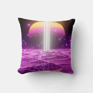 Modern pink sci fi pop art scene3 cushion