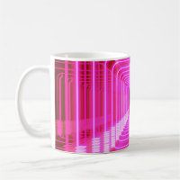 Modern pink sci fi pop art scene