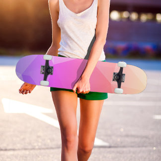 Modern Pink Shade Geometric Pattern  Skateboard